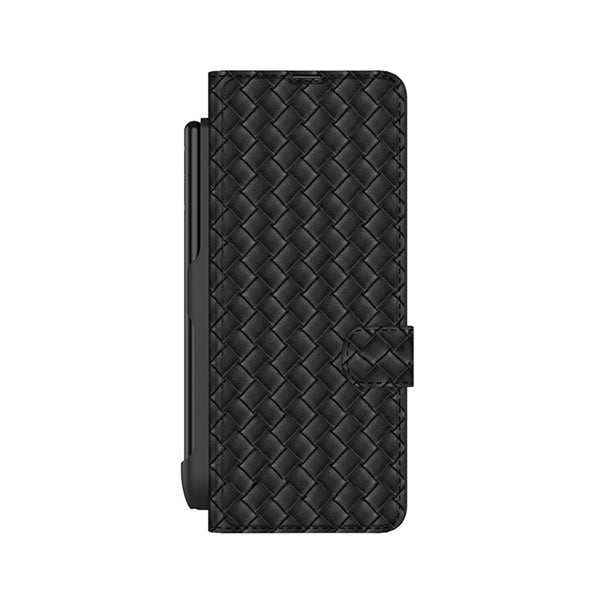 Samsung Series | Galaxy Z Fold 4 Woven Leather Phone Case（With S Pen Holder ）