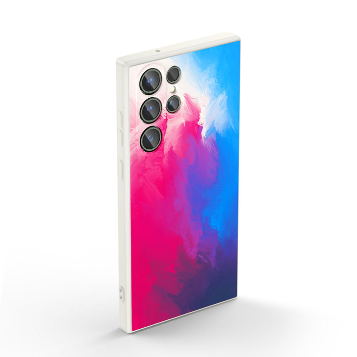 Samsung Watercolor  Series | " Sundae Colors " Tempered Glass Phone Case