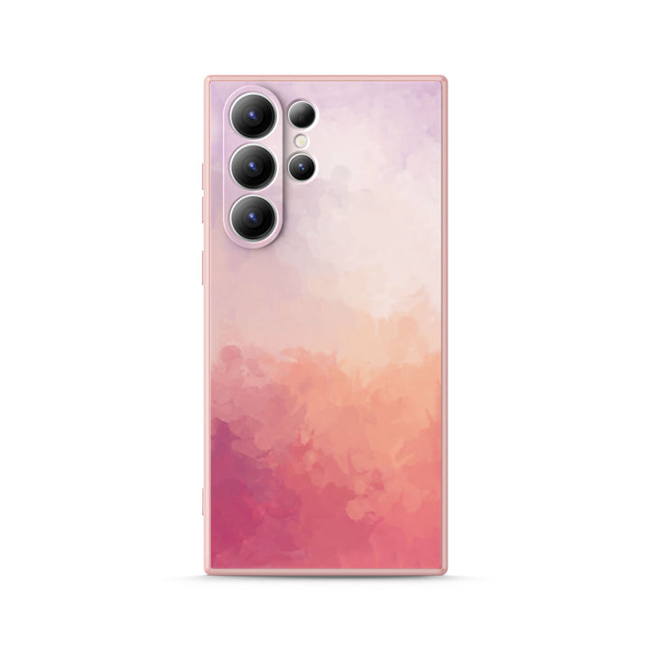 Samsung Watercolor  Series | " Sunset Color " Tempered Glass Phone Case