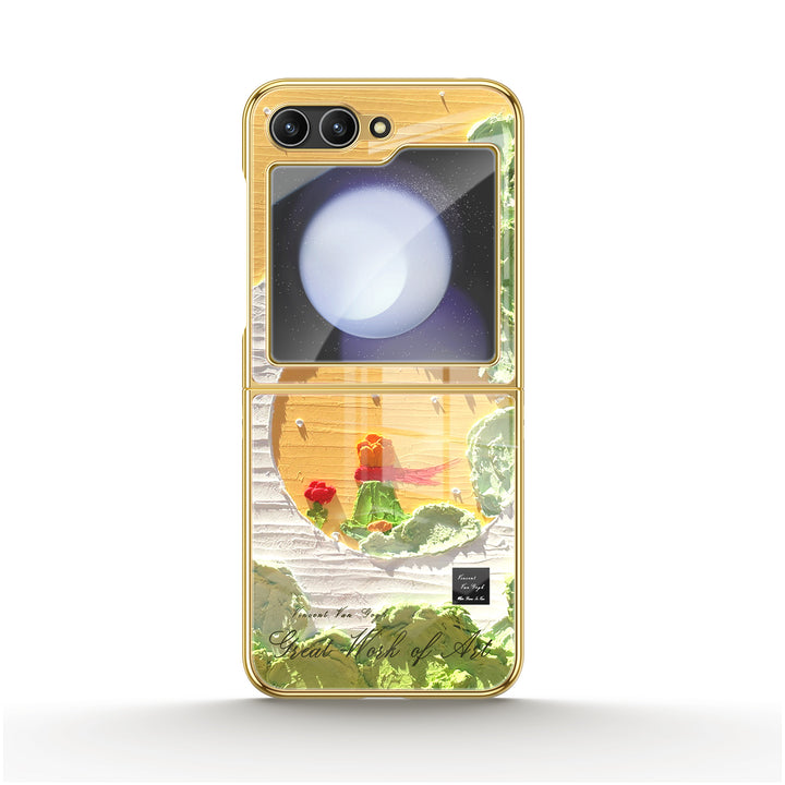 " The Little Prince-Milky Moon " | Samsung Electroplated Glass Case