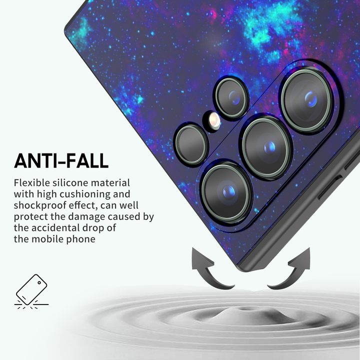 Samsung Galaxy Series | " Nebula-Abyss " Tempered Glass Phone Case