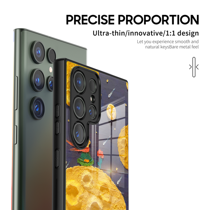 Samsung Oil Painting Series |  " The Little Prince-Mango Moon " Tempered Glass Phone Case