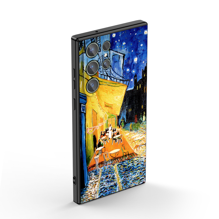 Samsung Oil Painting Series |  " Cafe Terrace At Night " Liquid Silicone Phone Case