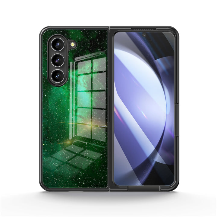 " Green Night " | Samsung Tempered Glass Case