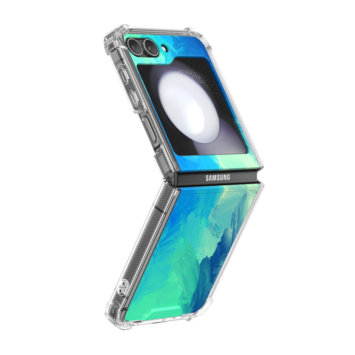 " Turquoise Blue " | Samsung Electroplated Glass Case