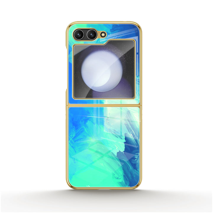 " Turquoise Blue " | Samsung Electroplated Glass Case