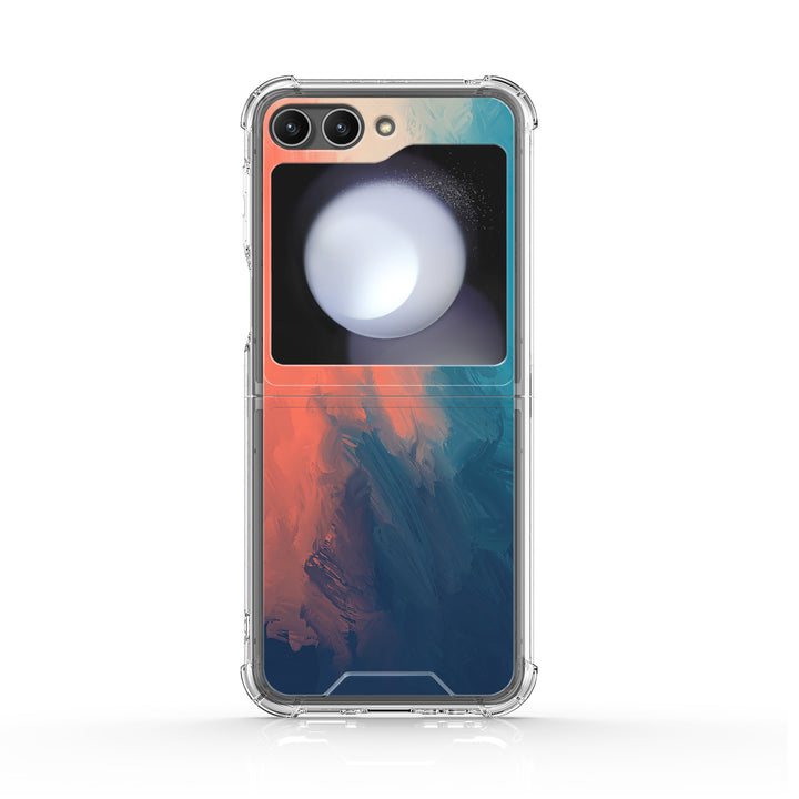 " Blue Orange " | Samsung Electroplated Glass Case