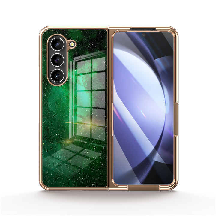 " Green Night " | Samsung Tempered Glass Case