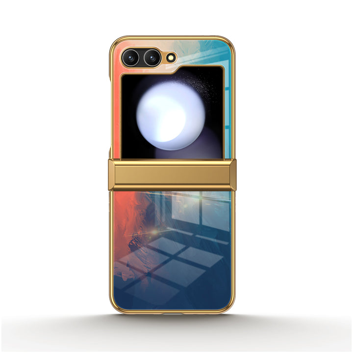 " Blue Orange " | Samsung Electroplated Glass Case