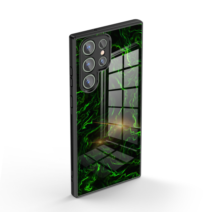 Samsung Dark Style Series | " Razer " Tempered Glass Phone Case