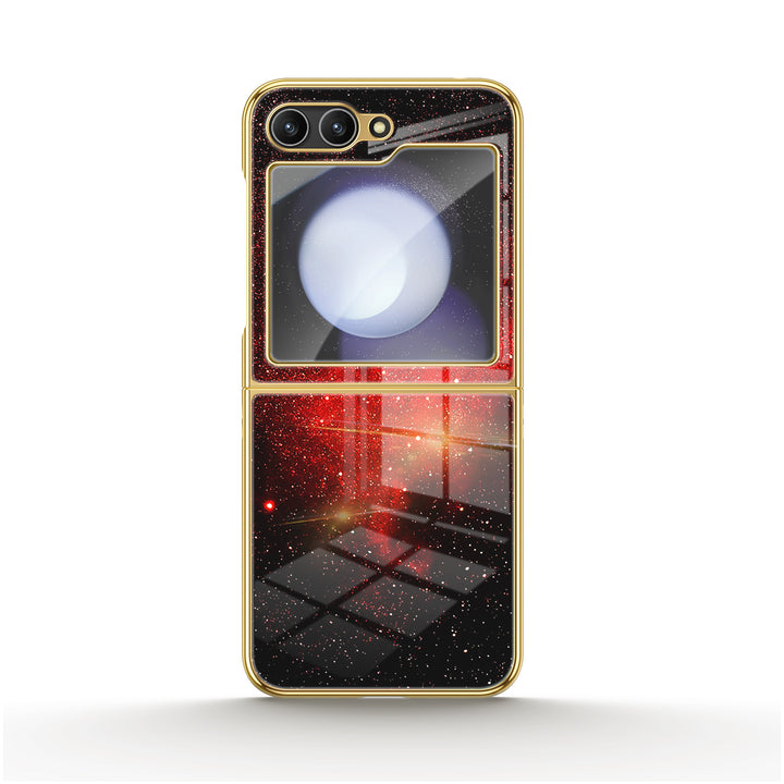 " Starry Night-Red Devils " | Samsung Electroplated Glass Case