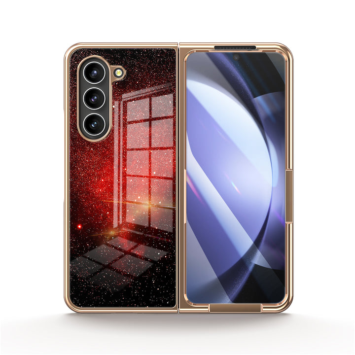 " Starry Night-Red Devils " | Samsung Tempered Glass Case