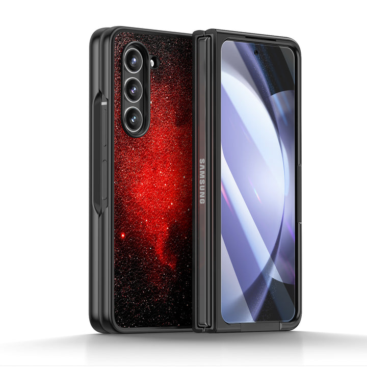 " Starry Night-Red Devils " | Samsung Tempered Glass Case