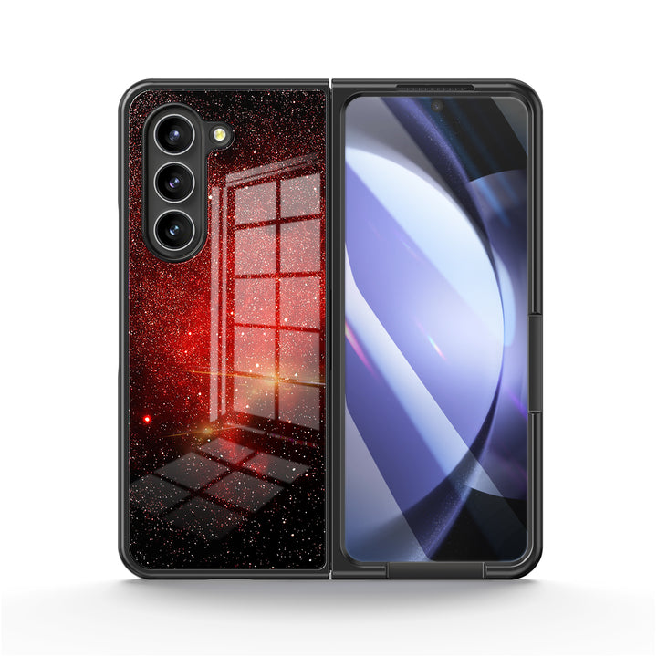 " Starry Night-Red Devils " | Samsung Tempered Glass Case