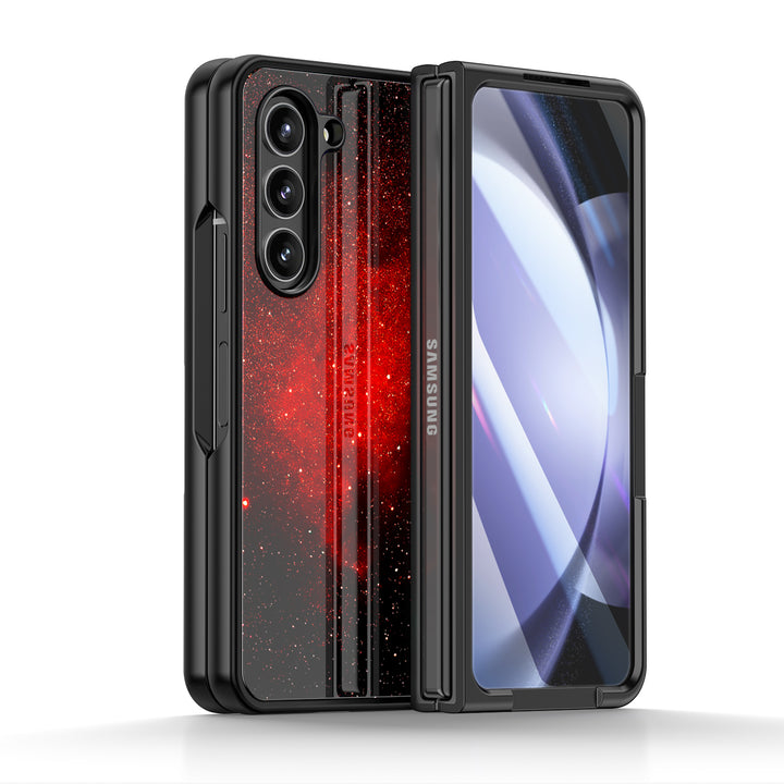 " Starry Night-Red Devils " | Samsung Tempered Glass Case