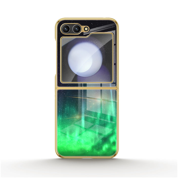 " Starry Night-Aurora " | Samsung Electroplated Glass Case