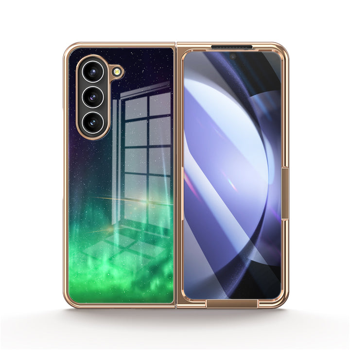 " Starry Night-Aurora " | Samsung Tempered Glass Case