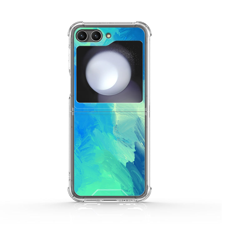 " Turquoise Blue " | Samsung Electroplated Glass Case