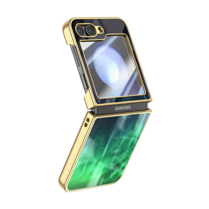 " Starry Night-Aurora " | Samsung Electroplated Glass Case