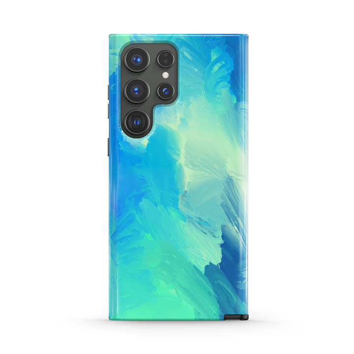 Samsung Watercolor  Series |  " Turquoise Blue " Liquid Silicone Phone Case