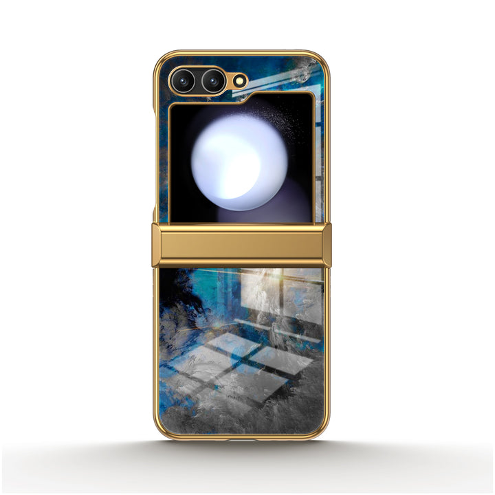 " Nebula-Blue " | Samsung Electroplated Glass Case