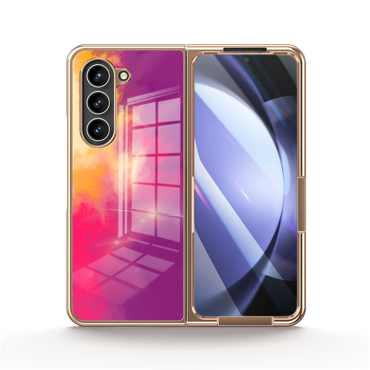 " Daisy Fuchsia " | Samsung  Tempered Glass Case