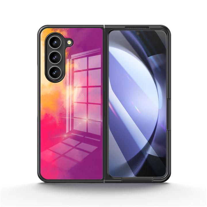 " Daisy Fuchsia " | Samsung  Tempered Glass Case