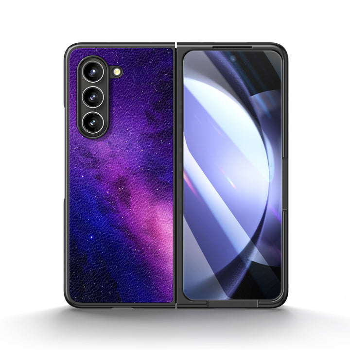 " Fuchsia Galaxy " | Samsung Tempered Glass Case