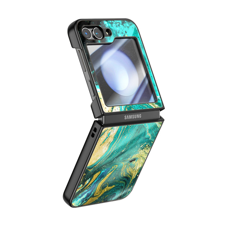 " Green Tears on the Beach " | Samsung Electroplated Glass Case