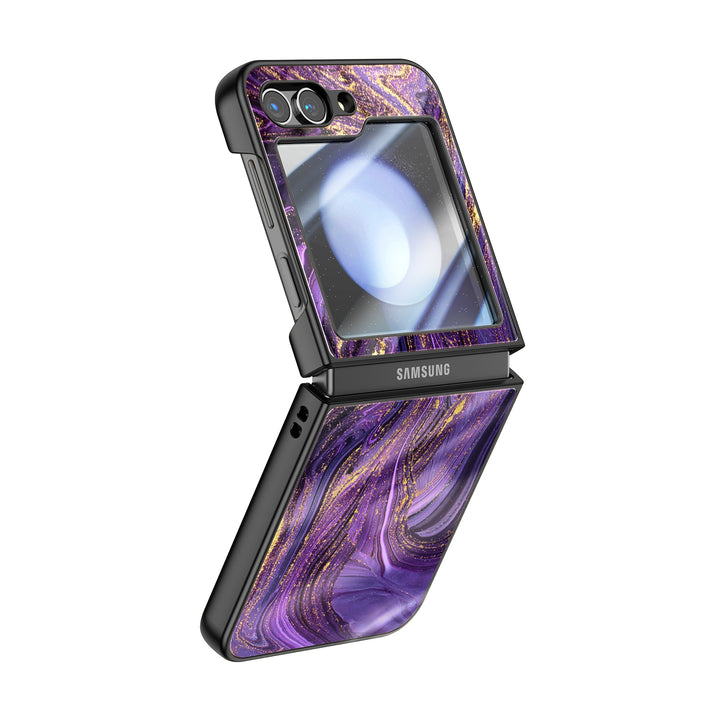 " Gilded Purple Sand " | Samsung Electroplated Glass Case