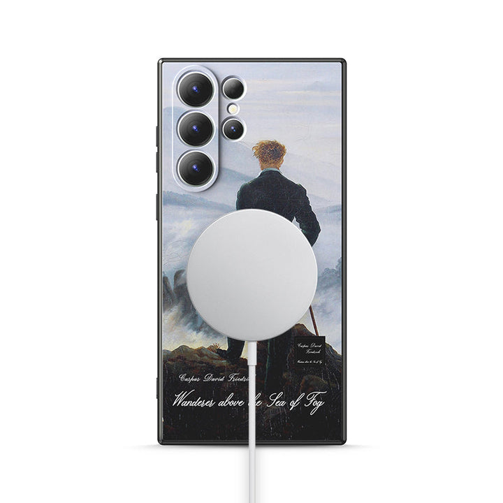 Samsung Oil Painting Series |  " Wanderer above the Sea of Fog " Tempered Glass Phone Case