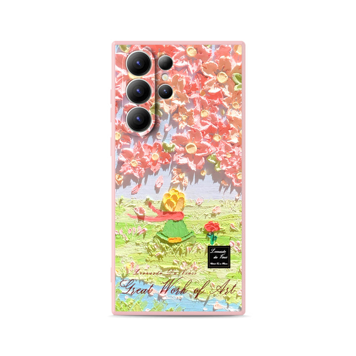 Samsung Oil Painting Series |  " The Little Prince-Cherry Blossoms " Tempered Glass Phone Case