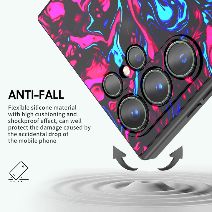 Samsung Dark Style Series | " Quicksand-Fuchsia " Liquid Silicone Phone Case