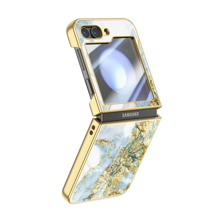 " Gilt Porcelain White " | Samsung Electroplated Glass Case