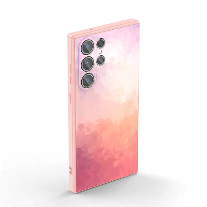 Samsung Watercolor  Series | " Sunset Color " Tempered Glass Phone Case