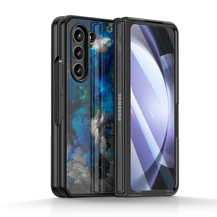 " Nebula-Blue " | Samsung Tempered Glass Case