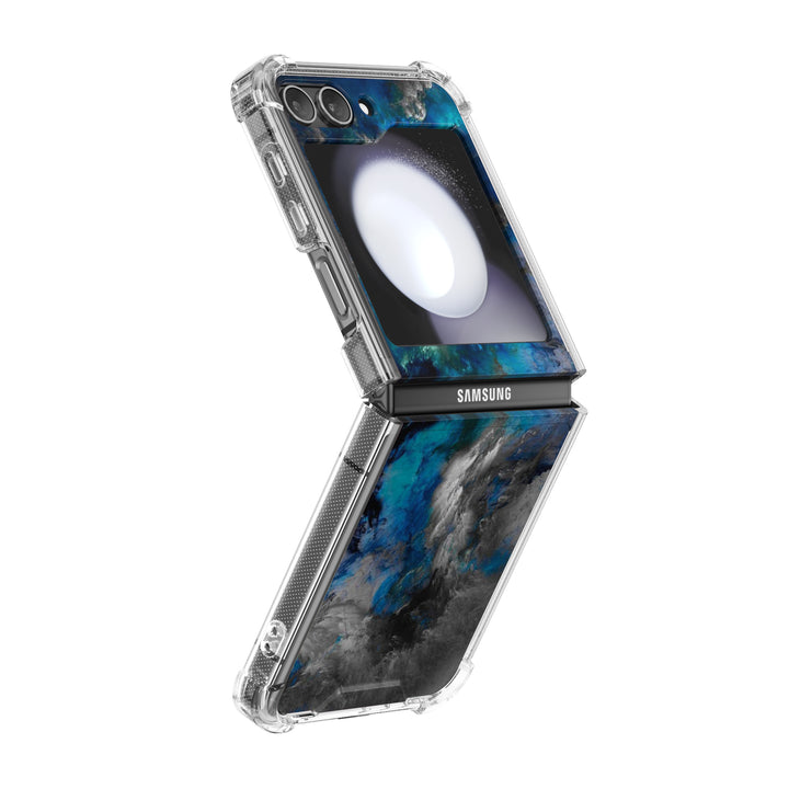 " Nebula-Blue " | Samsung Electroplated Glass Case