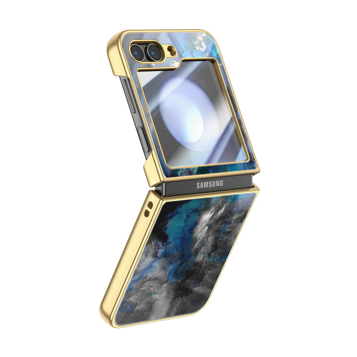 " Nebula-Blue " | Samsung Electroplated Glass Case