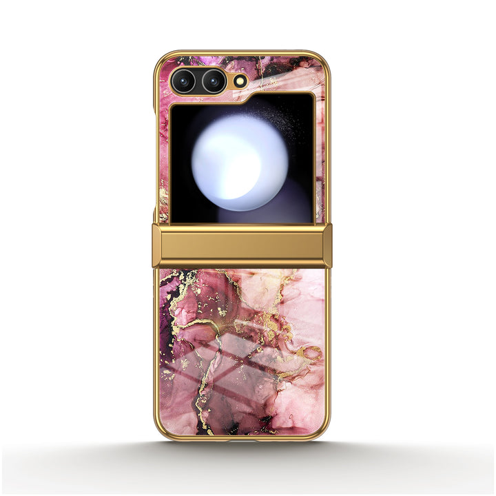 " Broken Gold Purple " | Samsung Electroplated Glass Case