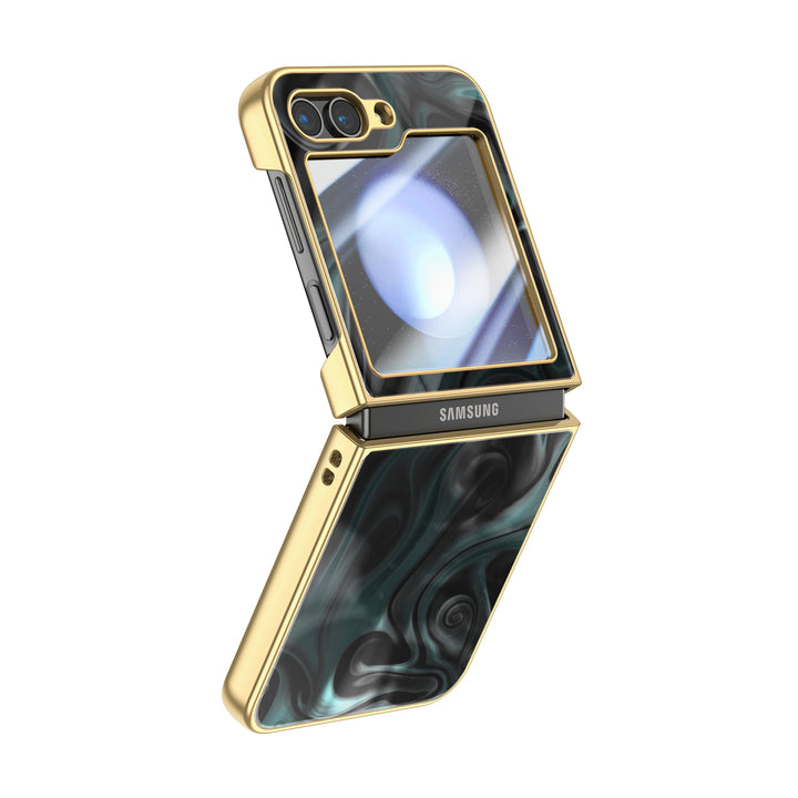 " Tomb Black " | Samsung Electroplated Glass Case