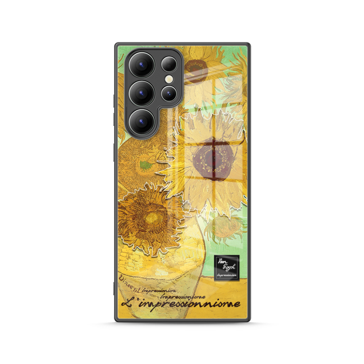 Samsung Oil Painting Series |  " Sunflower " Tempered Glass Phone Case