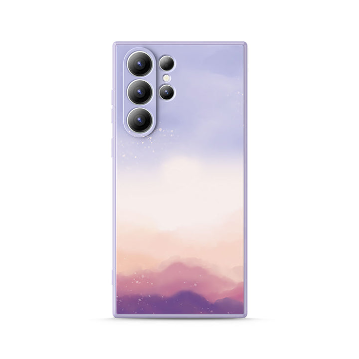 Samsung Watercolor  Series | " Rosy Clouds " Tempered Glass Phone Case