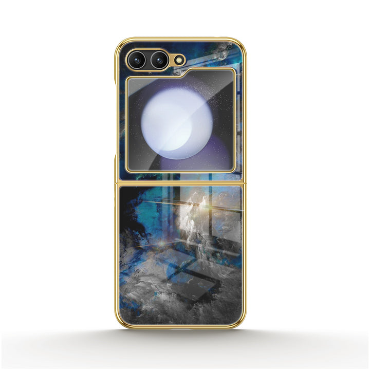 " Nebula-Blue " | Samsung Electroplated Glass Case