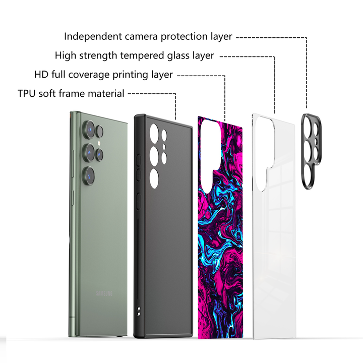 Samsung Dark Style Series | " lnk-Koi " Liquid Silicone Phone Case