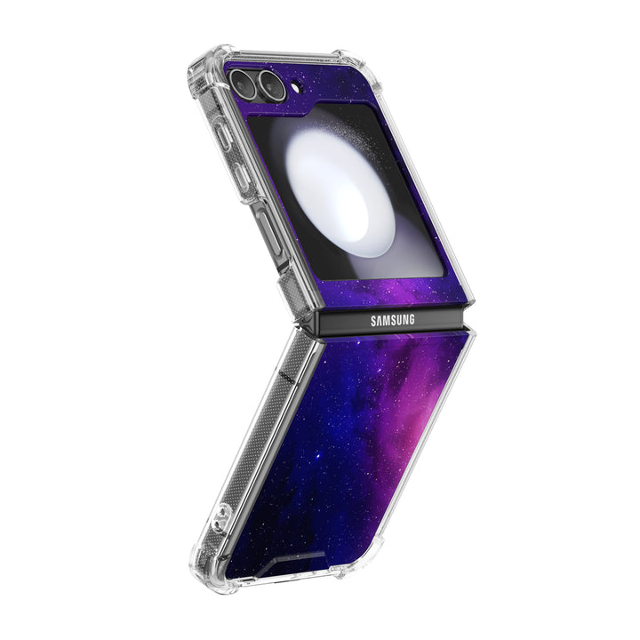 " Fuchsia Galaxy " | Samsung Electroplated Glass Case