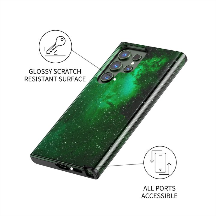 Samsung Galaxy Series | " Starry Night-Aurora " Liquid Silicone Phone Case