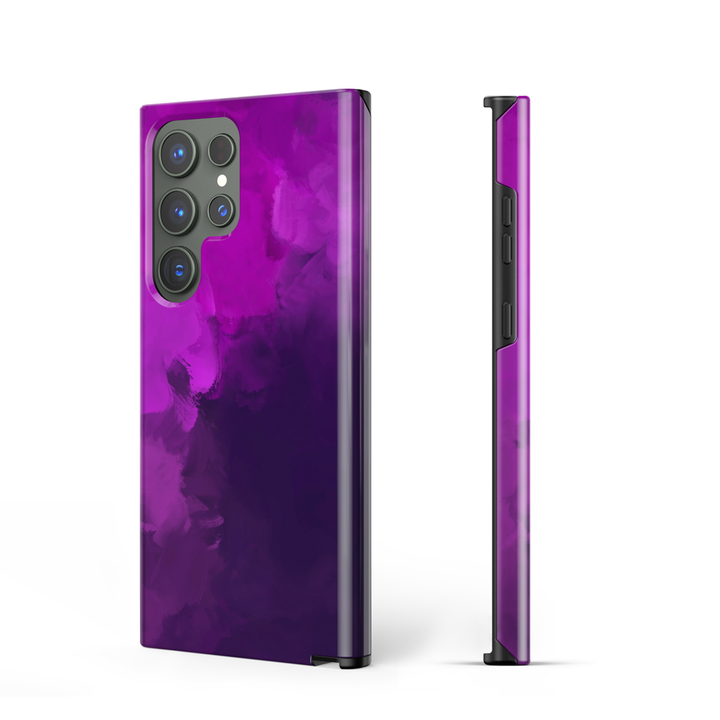 Samsung Watercolor  Series |  " Dark Purple " Liquid Silicone Phone Case