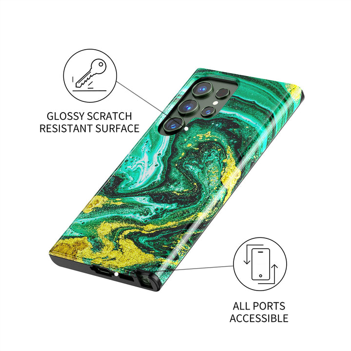 Samsung Gilt Series | " Green Tears on the Beach " Tough Phone Case