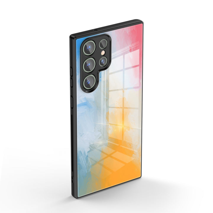 Samsung Watercolor  Series | " Pebble Color " Tempered Glass Phone Case