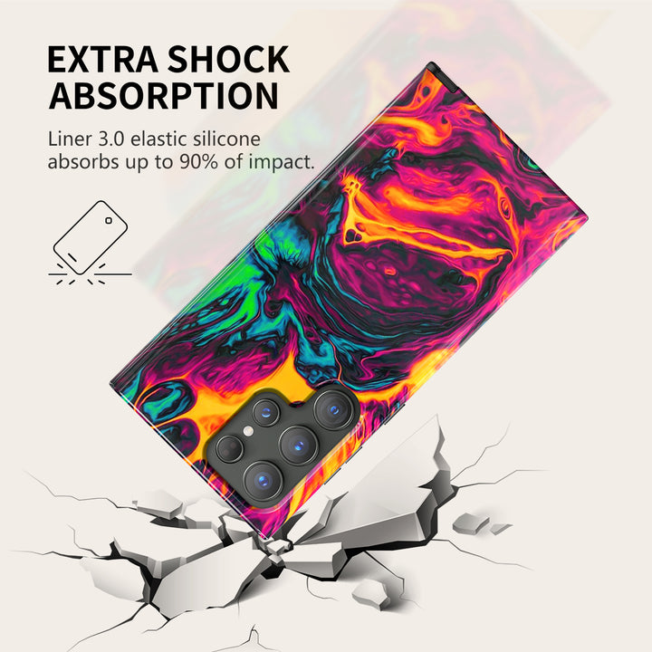 Samsung Dark Style Series | " Red-Ash " Liquid Silicone Phone Case